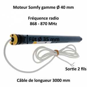 Moteur Somfy OXIMO 40 IO 9/16