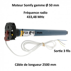 Moteur Somfy LT50 Meteor 20/17 CSI RTS