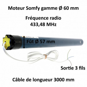 Moteur Somfy ALTUS 60 RTS 55/17
