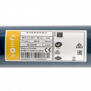 Moteur Somfy ALTUS 60 RTS 55/17
