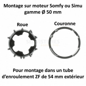Bague moteur Somfy et Simu ZF54