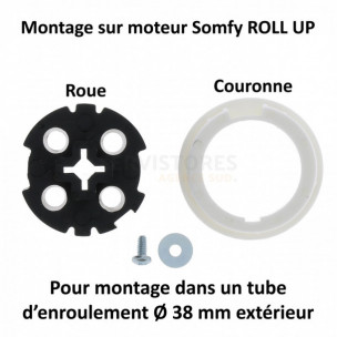 Bague moteur Somfy ROLL UP Ø38 épaisseur 1,25