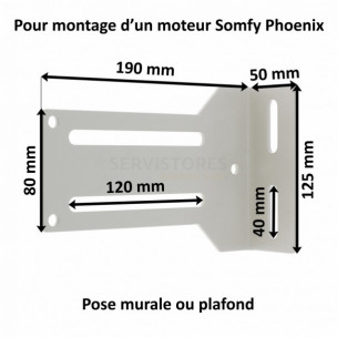 Support moteur Somfy Phoenix