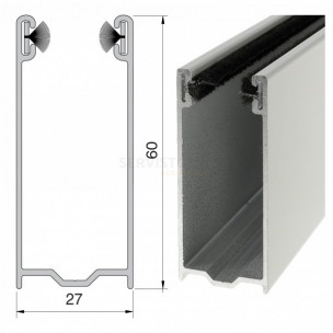 Coulisse aluminium de 60 x 27 mm pour volet roulant traditionnel