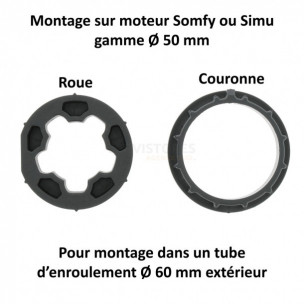 Bague moteur Somfy et Simu Ø60