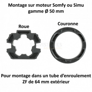 Bague moteur Somfy et Simu ZF64