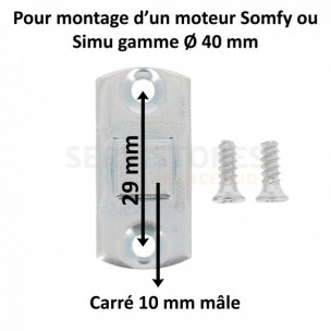 Support moteur Somfy et Simu