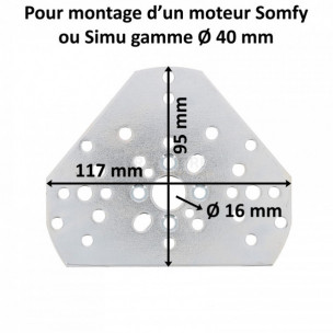 Support moteur Somfy et Simu