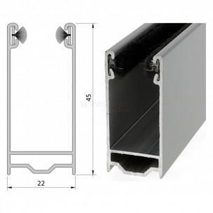 Coulisse aluminium de 45 x 22 mm pour volet roulant tradi rapide