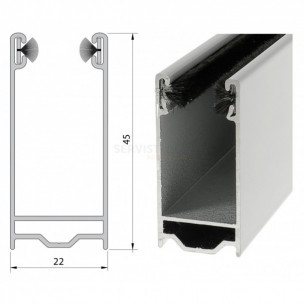 Coulisse aluminium de 45 x 22 mm pour volet roulant tradi rapide