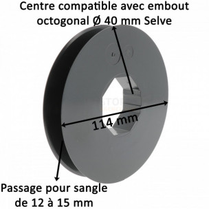 Poulie à sangle clippable pour embout Selve