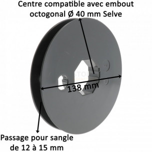 Poulie à sangle clippable pour embout Selve