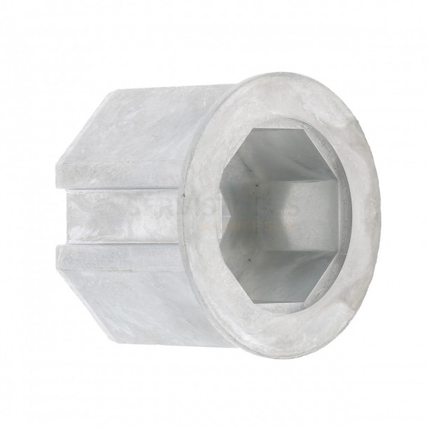 Embout De Tube De Volet Roulant – Pour Tube Octogonal 60 Mm – Sortie Crabot 20 Mm Mâle Et Ø 12 Mm Femelle – Plastique Durable