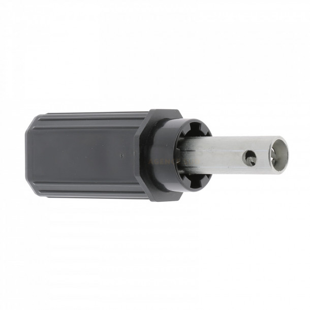 Embout de tube Zurfluh-Feller tube octogonal 40 mm sortie crabot 27 mm