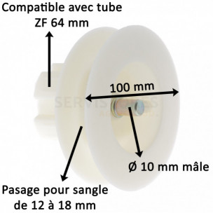 Poulie à sangle Zurfluh-Feller diamètre 100 mm