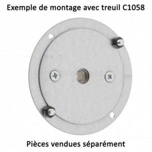 Plaque de fixation pour treuil Minivis Zurfluh-Feller