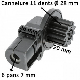 Renvoi orientable Zurfluh-Feller modèle droit noir