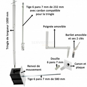 Kit manœuvre de secours porte de garage Zurfluh-Feller