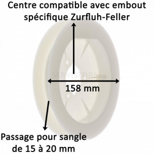 Poulie à sangle pour embout Zurfluh-Feller