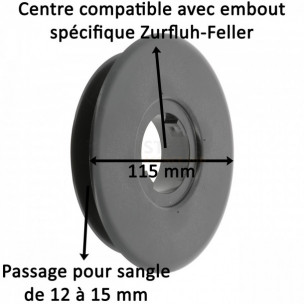 Poulie à sangle clippable pour embout Zurfluh-Feller