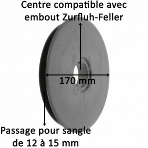 Poulie à sangle clippable pour embout Zurfluh-Feller