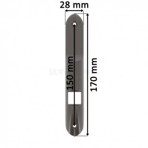 Plaque de propreté pour enrouleur à encastrer Zurfluh-Feller 170 x 28 mm