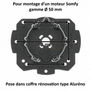 Support Aluréno moteur Somfy