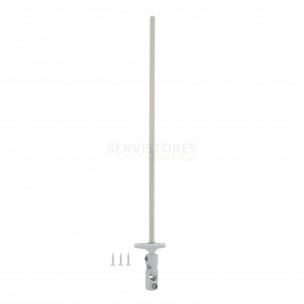 Sortie de caisson de volet roulant Zurfluh-Feller platine grise 45 x 22 mm sortie 6 pans 7 mm