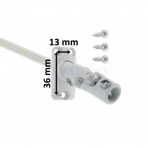 Sortie de caisson de volet roulant Zurfluh-Feller platine grise 45 x 22 mm sortie 6 pans 7 mm