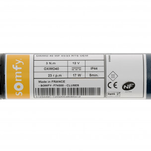 Moteur Somfy OXIMO 40 WireFree 3/23 RTS OEM