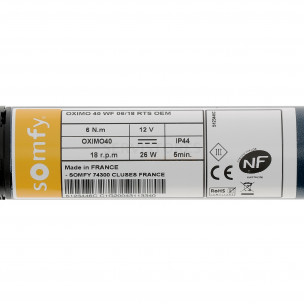 Moteur Somfy OXIMO 40 WireFree 6/18 RTS OEM