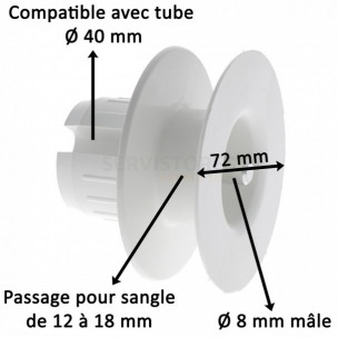 Poulie à sangle Deprat diamètre 72 mm