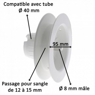 Poulie à sangle Deprat diamètre 40 mm