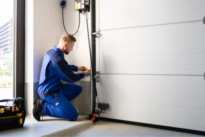 Pose moteur porte de garage