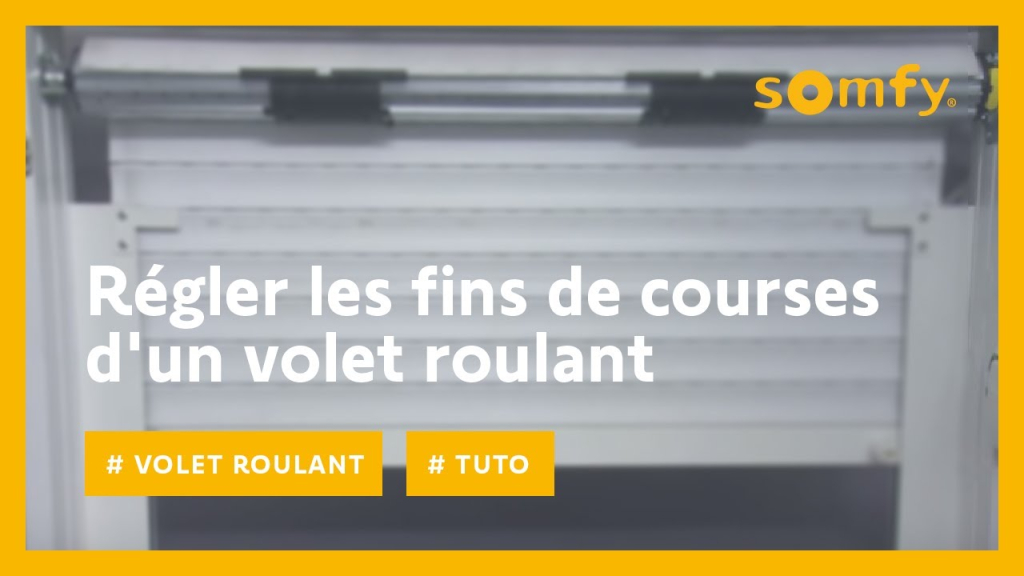 Réglages des fins de course moteur filaire Somfy