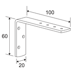 Equerre N°5 pour déport de 15 à 60 mm