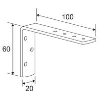 Equerre N°5 pour déport de 34 à 84 mm