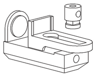 Guidage latéral inférieur pour porte de verre