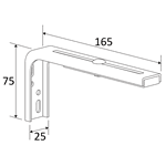 Equerre N°2 réglable pour déport de 80 à 210 mm