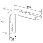 Equerre N°1 réglable pour déport de 50 à 120 mm