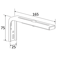 Équerre N°2 réglable pour déport de 95 à 185 mm